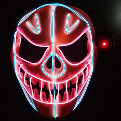 Halloween-Kürbis flexibler glühender LED Neonfeiertag der EL-Draht-Gesichtsmaske-Maske beleuchtend