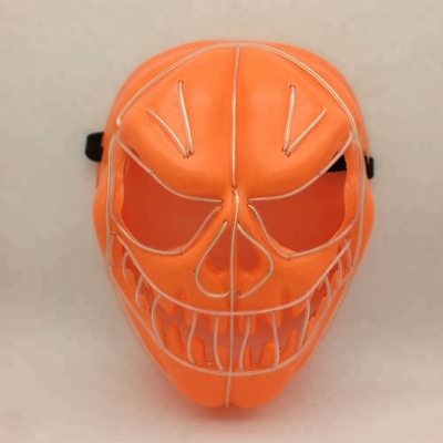 Halloween-Kürbis flexibler glühender LED Neonfeiertag der EL-Draht-Gesichtsmaske-Maske beleuchtend
