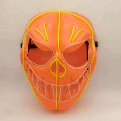 Halloween-Kürbis flexibler glühender LED Neonfeiertag der EL-Draht-Gesichtsmaske-Maske beleuchtend