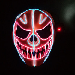 Halloween-Kürbis flexibler glühender LED Neonfeiertag der EL-Draht-Gesichtsmaske-Maske beleuchtend