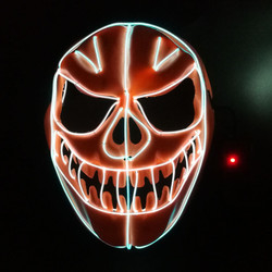 Halloween-Kürbis flexibler glühender LED Neonfeiertag der EL-Draht-Gesichtsmaske-Maske beleuchtend