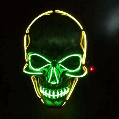 Beleuchten Sie herauf die optionale Farbe EL-Draht-Halloweens LED der Gesichtsmaske-DC3V 10