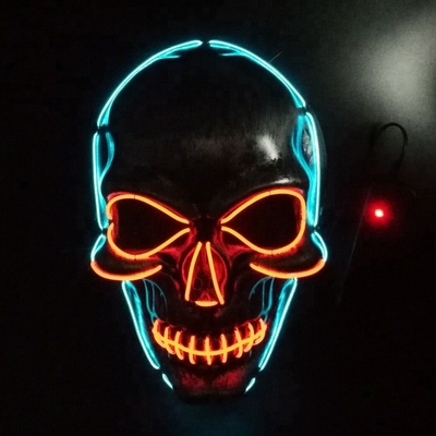 Beleuchten Sie herauf die optionale Farbe EL-Draht-Halloweens LED der Gesichtsmaske-DC3V 10