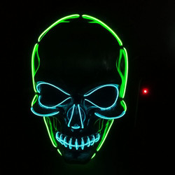 Beleuchten Sie herauf die optionale Farbe EL-Draht-Halloweens LED der Gesichtsmaske-DC3V 10