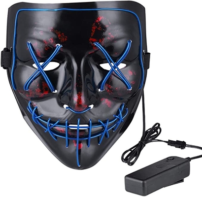 Furchtsame Gesichtsmaske-Reinigung Halloweens LED leuchten PVC-Maske für Erwachsene