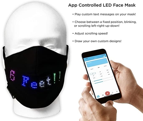 Gesichtsmaske-Bluetooth-App des Partei-Festival-steuerte programmierbarer LED wieder aufladbares USB