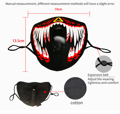 USBs wieder aufladbare Stimmenled blinkende Modi der Gesichtsmaske-4 für Partei Halloween