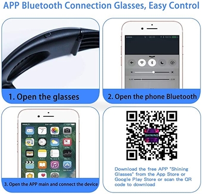 App-kontrollierte programmierbare geführte Gläser mit Text-Muster Bluetooths DIY