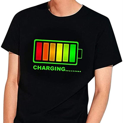 Leuchtungs-Ton aktiviertes geführtes T-Shirt mit Musik für Party-Partei-Festival