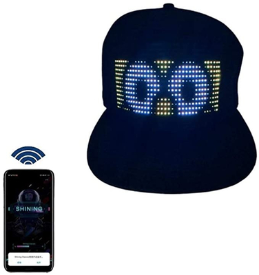 Hut programmierbares Hut DIY-Text-Muster-Bluetooths LED der App-Steuermagischer Anzeigen-LED