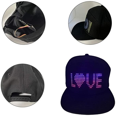 Hut programmierbares Hut DIY-Text-Muster-Bluetooths LED der App-Steuermagischer Anzeigen-LED